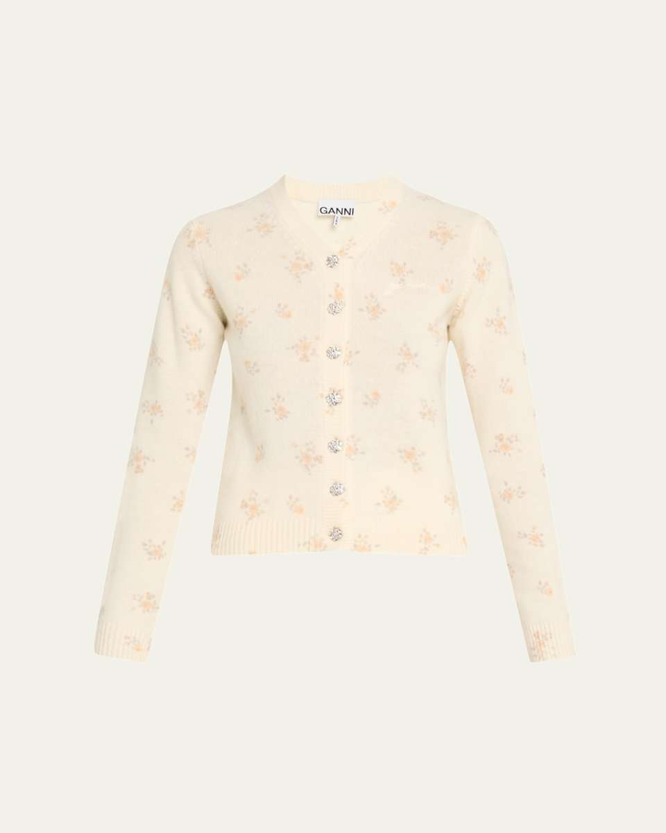 Floral Wool Cardigan
